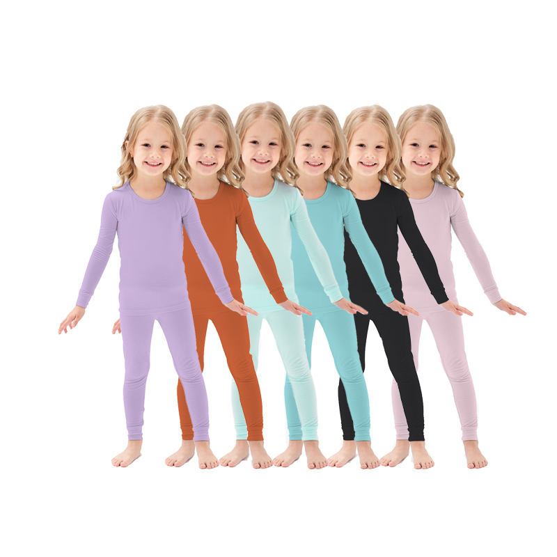 Socraigh pajama na bpáistí snáithín bambú saincheaptha